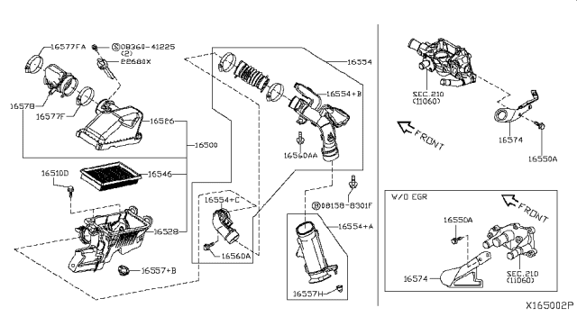 2015 Nissan Versa Note Air Cleaner Diagram 3