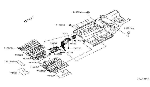 2016 Nissan Versa Note Floor Fitting Diagram 1