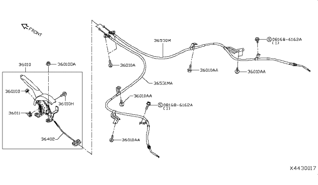 2018 Nissan Versa Note Parking Brake Control Diagram 2