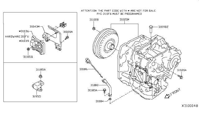 2015 Nissan Versa Note Auto Transmission,Transaxle & Fitting Diagram 2