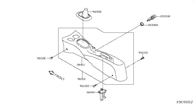 2016 Nissan Versa Note Console Box Diagram 2