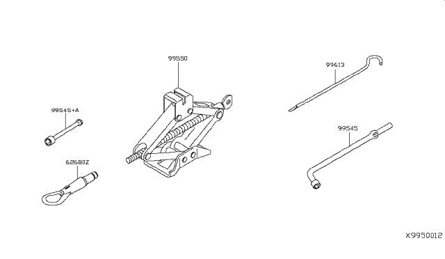 2015 Nissan Versa Note Tool Kit & Maintenance Manual Diagram 2