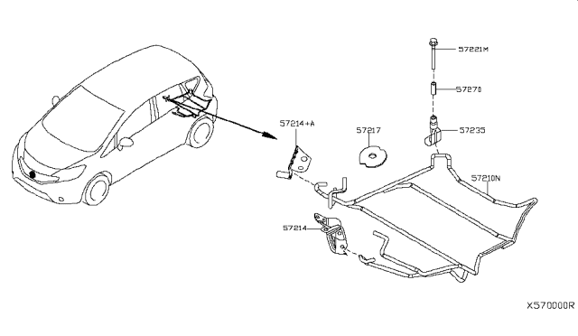 2015 Nissan Versa Note Spare Tire Hanger Diagram 3