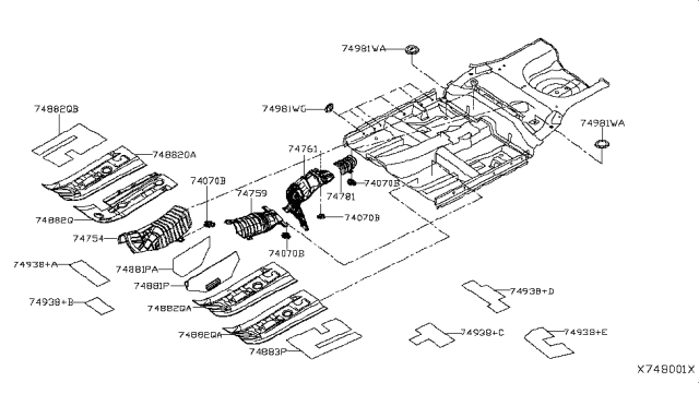 2017 Nissan Versa Note Floor Fitting Diagram 1