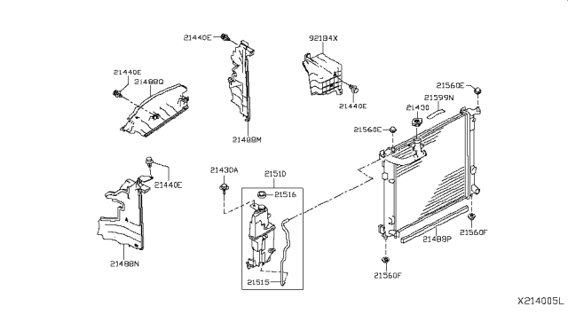 2015 Nissan Versa Note Radiator,Shroud & Inverter Cooling Diagram 7