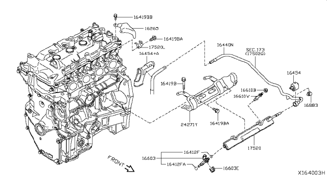 2018 Nissan Versa Note Fuel Strainer & Fuel Hose Diagram 1