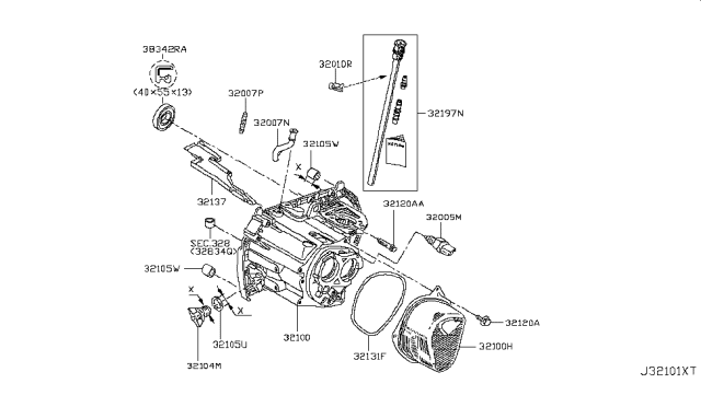 2018 Nissan Versa Note Transmission Case & Clutch Release Diagram 2