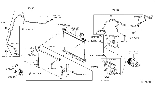 2019 Nissan Versa Note Condenser,Liquid Tank & Piping Diagram