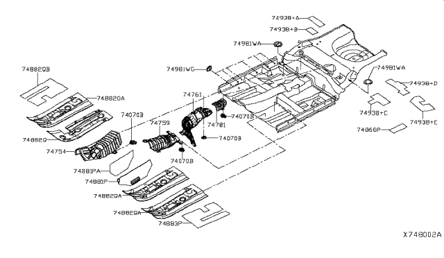 2016 Nissan Versa Note Floor Fitting Diagram 3