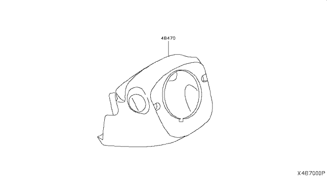 2014 Nissan Versa Note Steering Column Shell Cover Diagram 1