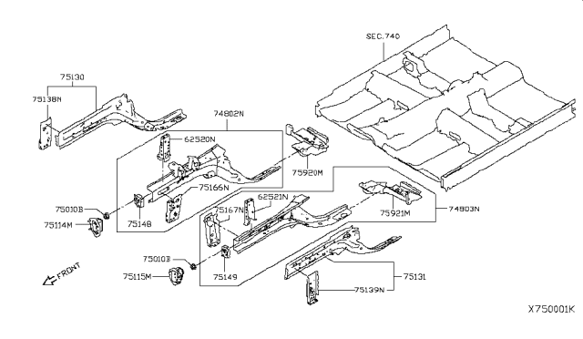 2014 Nissan Versa Note Member & Fitting Diagram 2