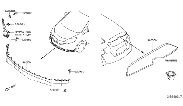 2016 Nissan Versa Note Air Spoiler Diagram 3