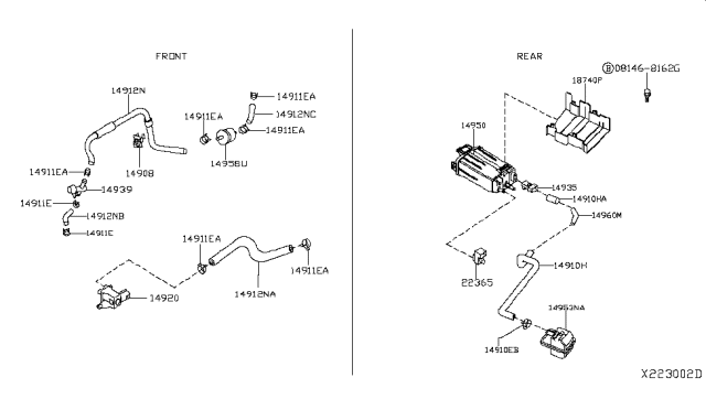2016 Nissan Versa Note Engine Control Vacuum Piping Diagram 2