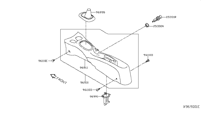 2017 Nissan Versa Note Console Box Diagram 2