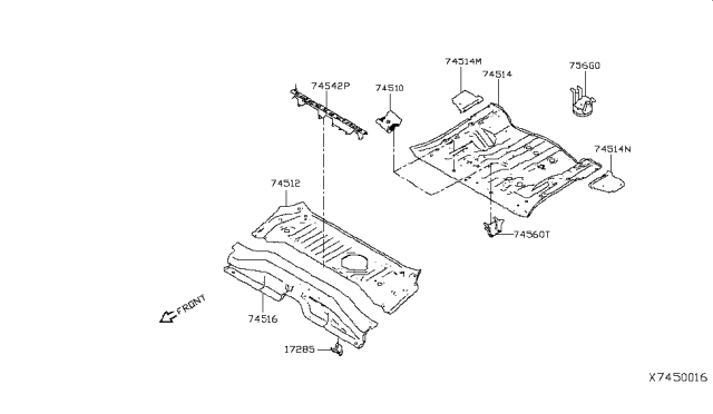 2014 Nissan Versa Note Floor Panel (Rear) Diagram 2