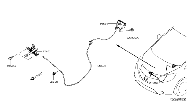 2017 Nissan Versa Note Hood Lock Control Diagram 2