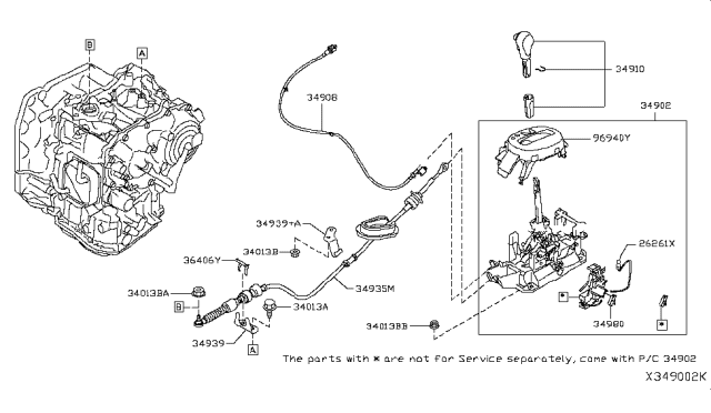 2017 Nissan Versa Note Auto Transmission Control Device Diagram 1