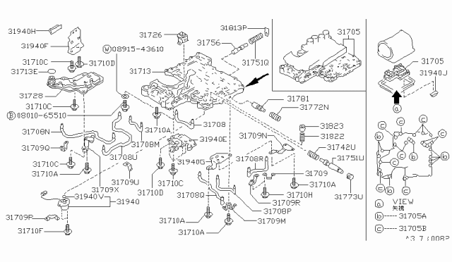 1993 Nissan Van Control Valve (ATM) Diagram 2