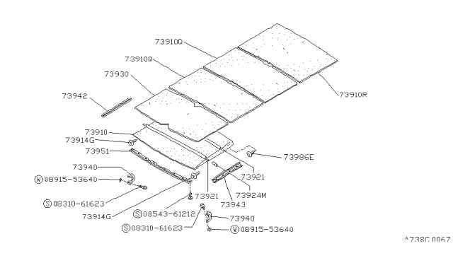 1991 Nissan Van Roof Trimming Diagram 4