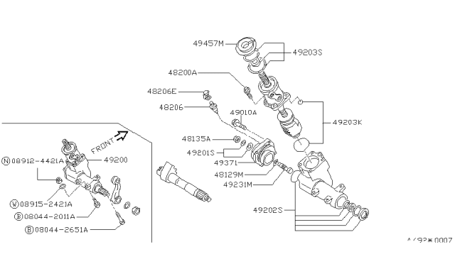 1991 Nissan Van Power Steering Gear Diagram