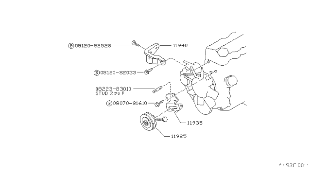 1992 Nissan Van Power Steering Pump Mounting Diagram