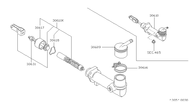 1990 Nissan Van Clutch Master Cylinder Diagram