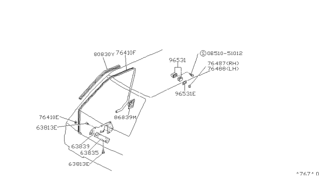 1989 Nissan Van Body Side Fitting Diagram 1