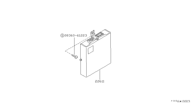 1987 Nissan Van Engine Control Computer Module Diagram for 23710-17C11