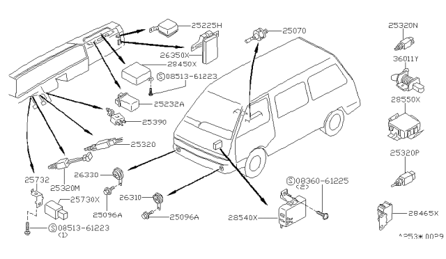 1990 Nissan Van Electrical Unit Diagram