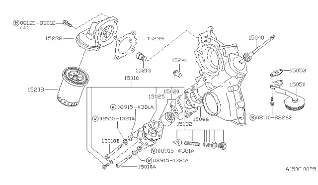 1988 Nissan Van Lubricating System Diagram