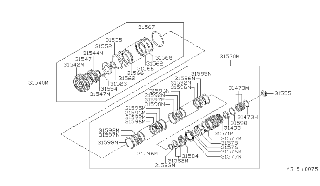 1993 Nissan Van Clutch & Band Servo Diagram 4