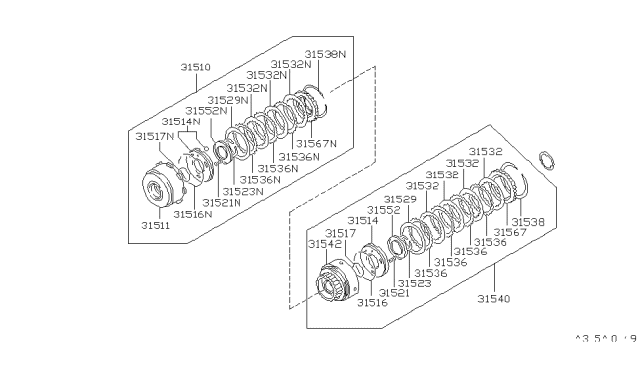 1989 Nissan Van Clutch & Band Servo Diagram 3