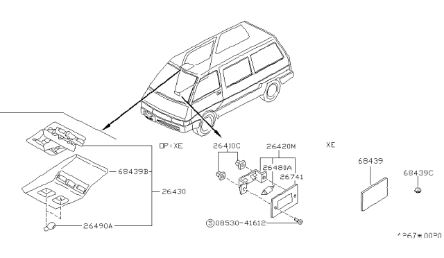 1988 Nissan Van Lamps (Others) Diagram