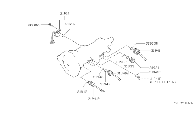 1991 Nissan Van Control Switch & System Diagram 1