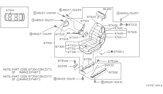 1990 Nissan Van Front Seat Diagram 3