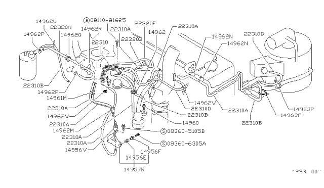 1990 Nissan Van Screw Diagram for 08360-6305A