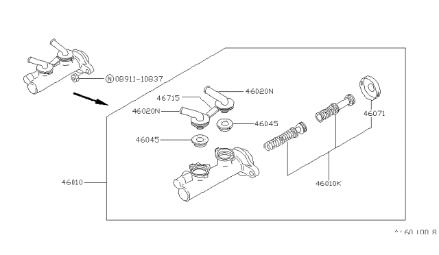 1990 Nissan Van Brake Master Cylinder Diagram 2