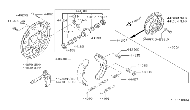 1989 Nissan Pulsar NX Rear Brake Diagram