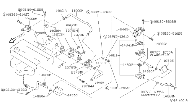 1988 Nissan Pulsar NX Valve Assembly-SOLENOID Diagram for 16251-51E10