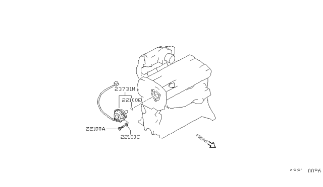 1988 Nissan Pulsar NX CAMSHAFT Position Sensor Diagram for 23731-85M10