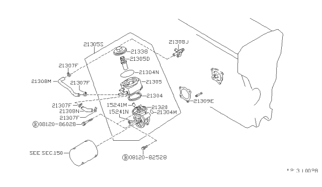 1989 Nissan Pulsar NX Oil Cooler Diagram 2