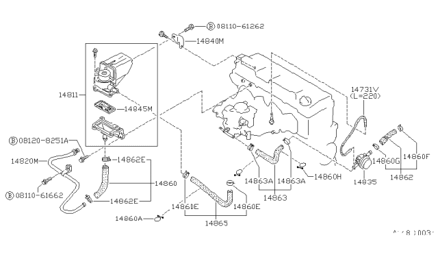 1988 Nissan Pulsar NX Secondary Air System Diagram 4