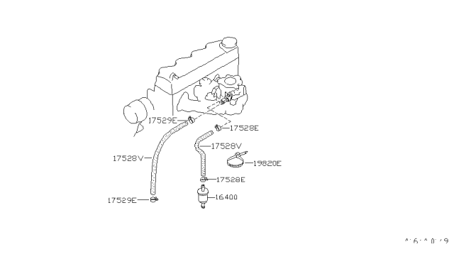 1990 Nissan Pulsar NX Fuel Strainer & Fuel Hose Diagram 3