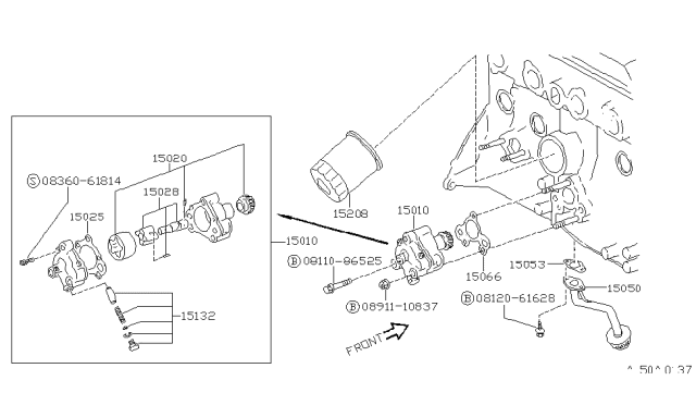 1989 Nissan Pulsar NX Lubricating System Diagram 3