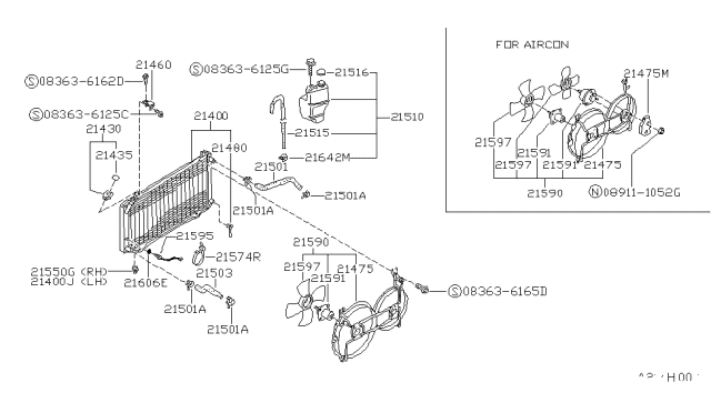 1988 Nissan Pulsar NX Radiator,Shroud & Inverter Cooling Diagram 7