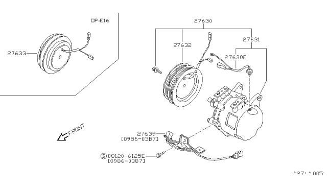 1988 Nissan Pulsar NX Switch Assy-Thermostat Diagram for 92657-01G00