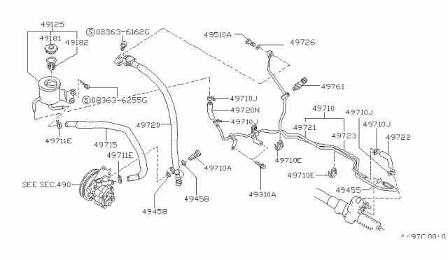 1989 Nissan Pulsar NX Power Steering Piping Diagram 3