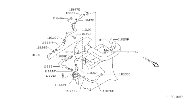 1990 Nissan Pulsar NX Crankcase Ventilation Diagram 1