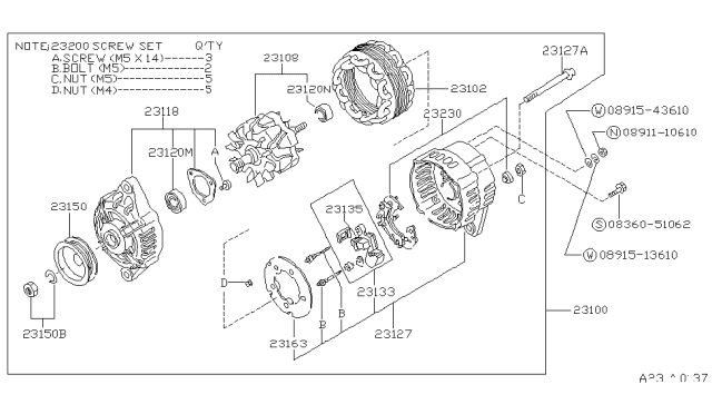 1987 Nissan Pulsar NX Alternator Diagram 3