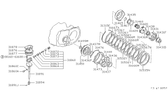 1990 Nissan Pulsar NX Governor,Power Train & Planetary Gear Diagram 2